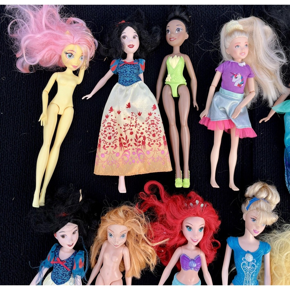 Disney Princess Dolls Bundle Ariel Rapunzel Jasmine Moana Cinderella Belle Lot o - Picture 3 of 7